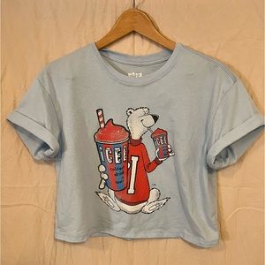 Vintage style women’s cropped T-shirt size large